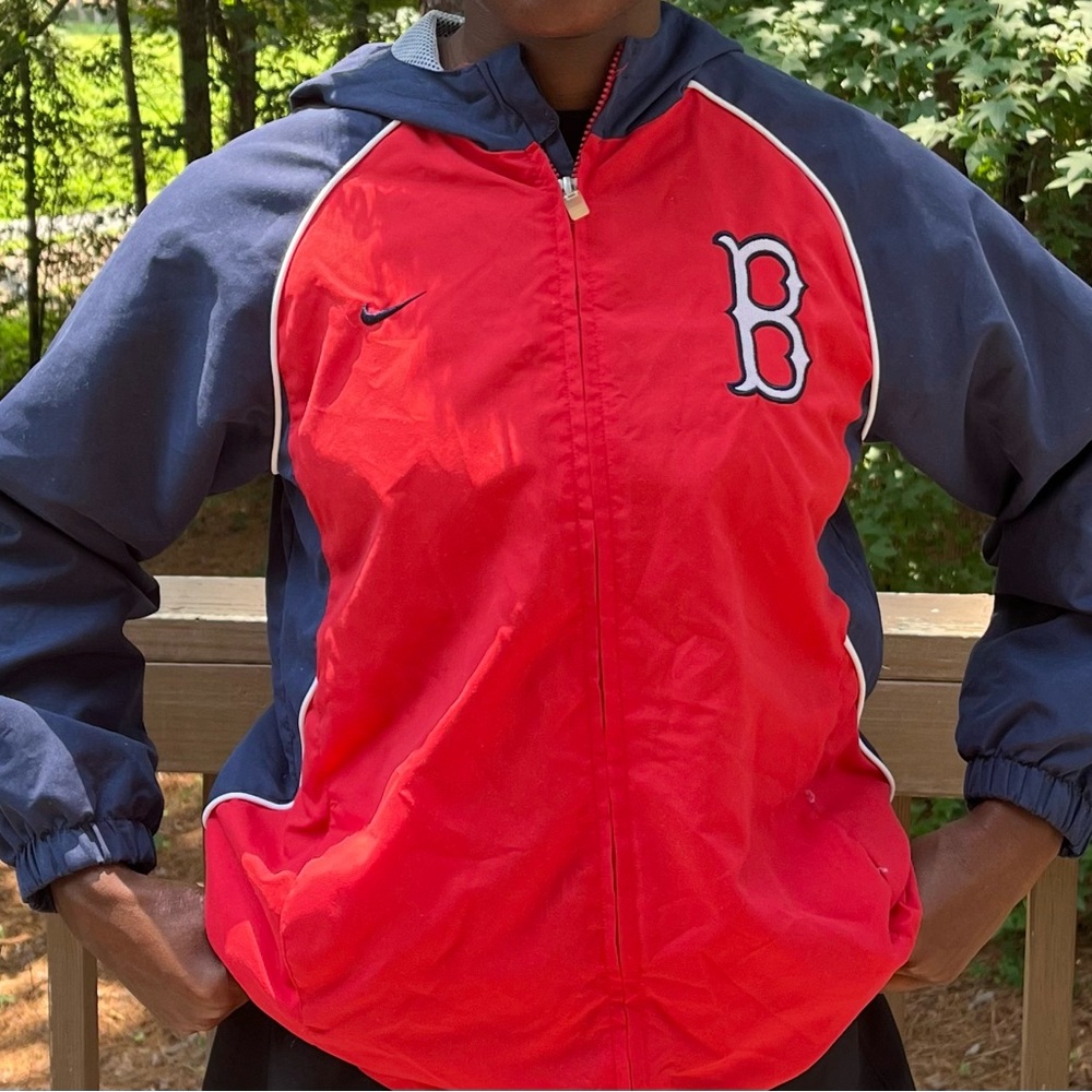 Nike Red and Navy Hooded Jacket